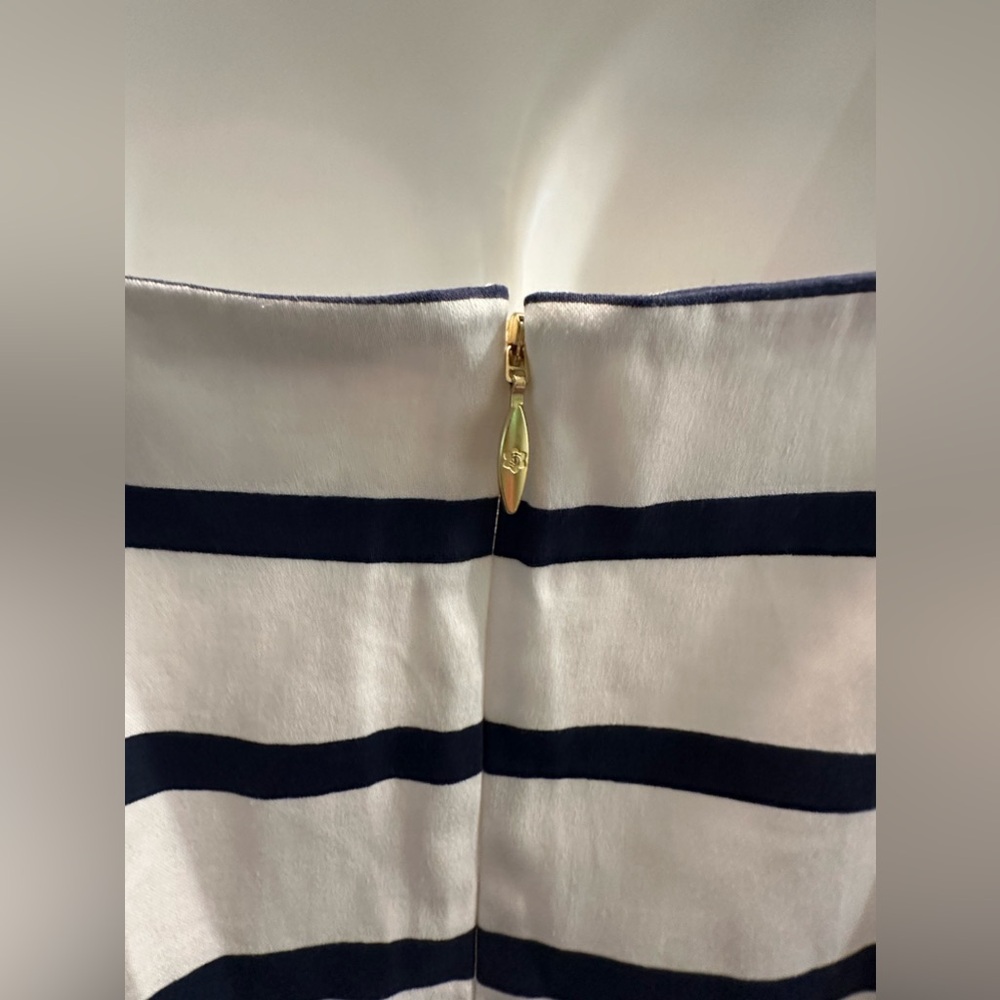 Draper James navy and white striped ALine Nautical shift sundress size 8 - Picture 5 of 10